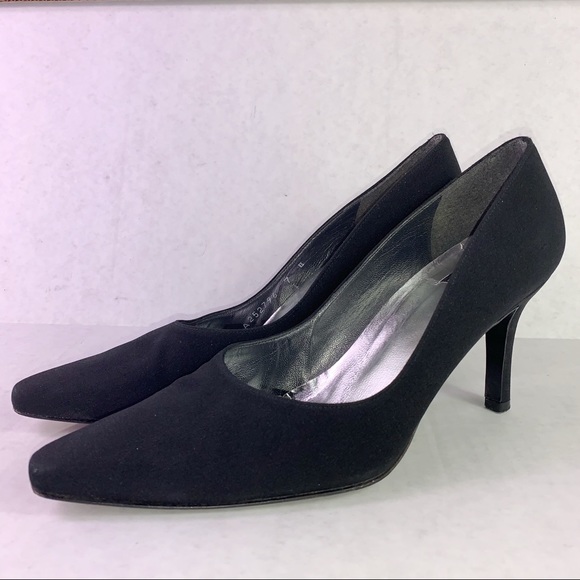 Stuart Weitzman Shoes - Stuart Weitzman Black Fabric Stiletto Heels